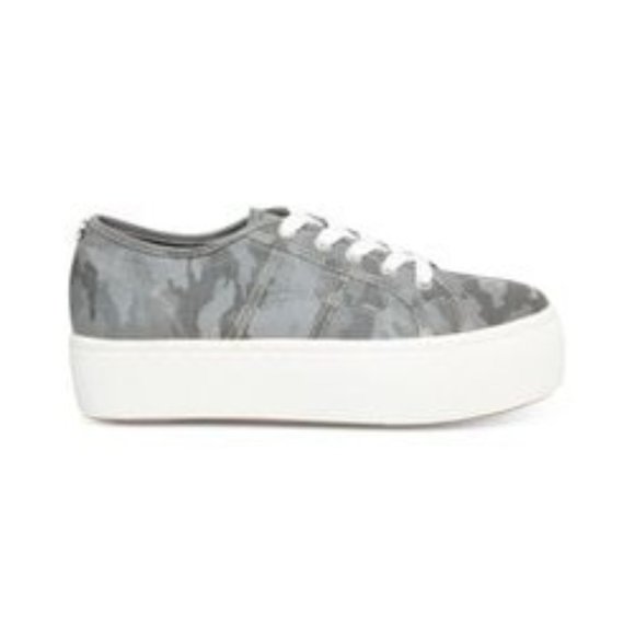 Steve Madden Women's Camo Platform Emmi Sneaker Gray Metallic Shoe Size 9M - Picture 15 of 15